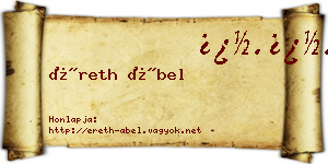 Éreth Ábel névjegykártya
