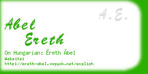 abel ereth business card